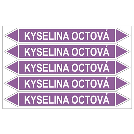 Značení potrubí, kyselina octová